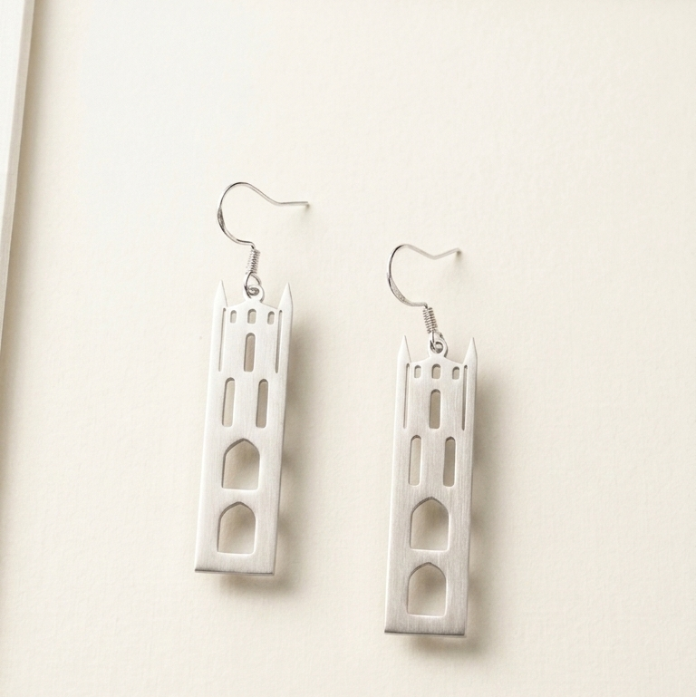 Sint Bavo's Cathedral Earrings Silver – Small