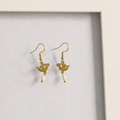 Pendientes Dragón & Perla Dorados