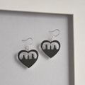 Pendientes Skyline Corazón Plateados