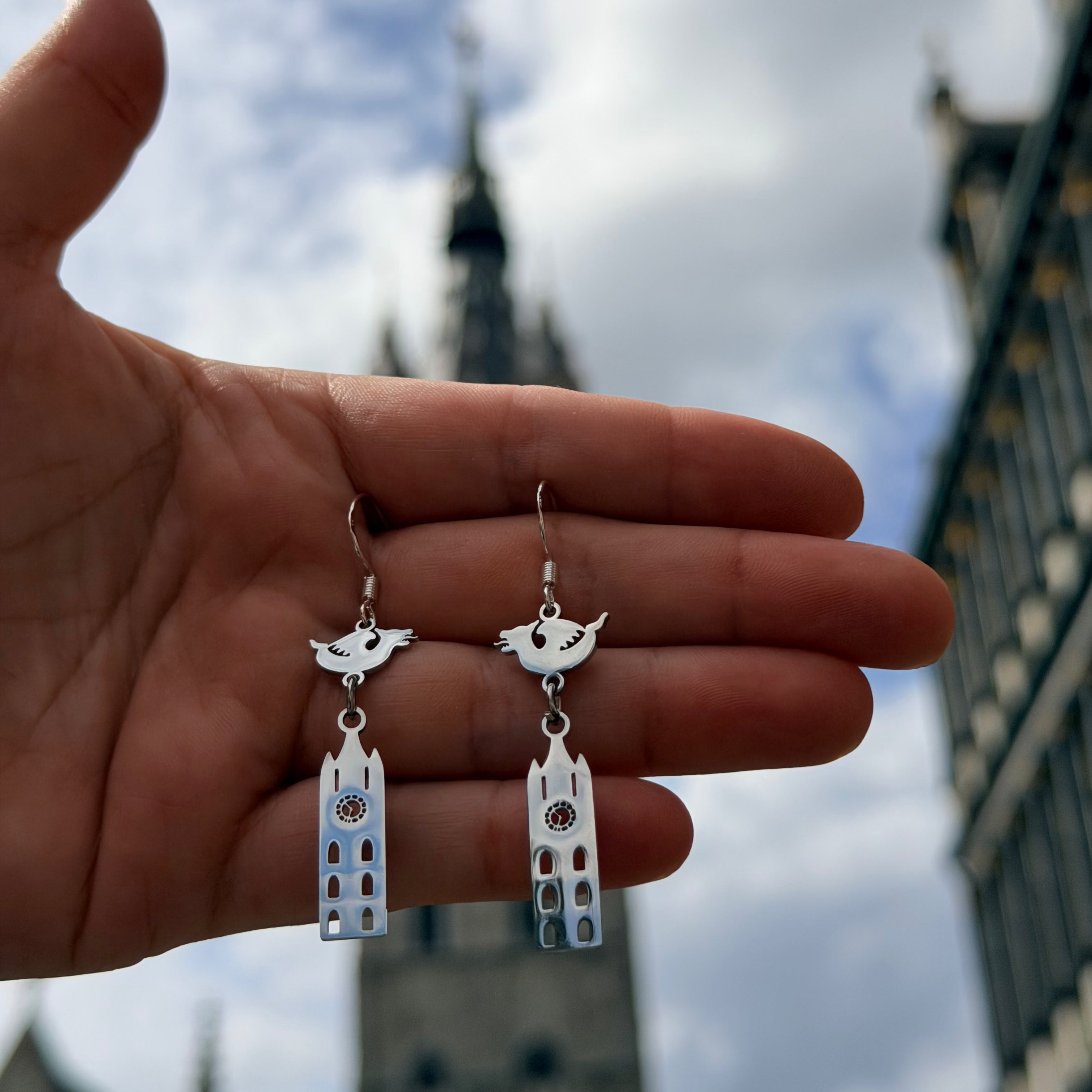 Dragon in the Belfort Earrings Silver