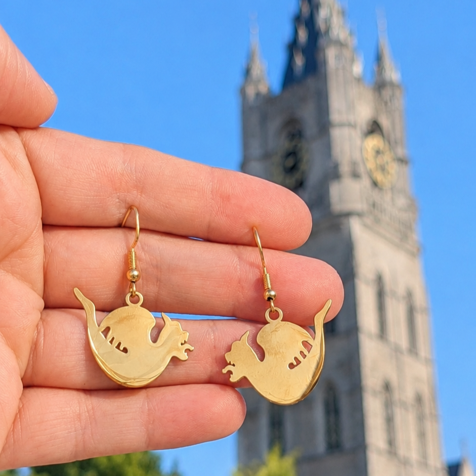 The Golden Dragon Earring