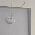 Heart Skyline Necklace Silver